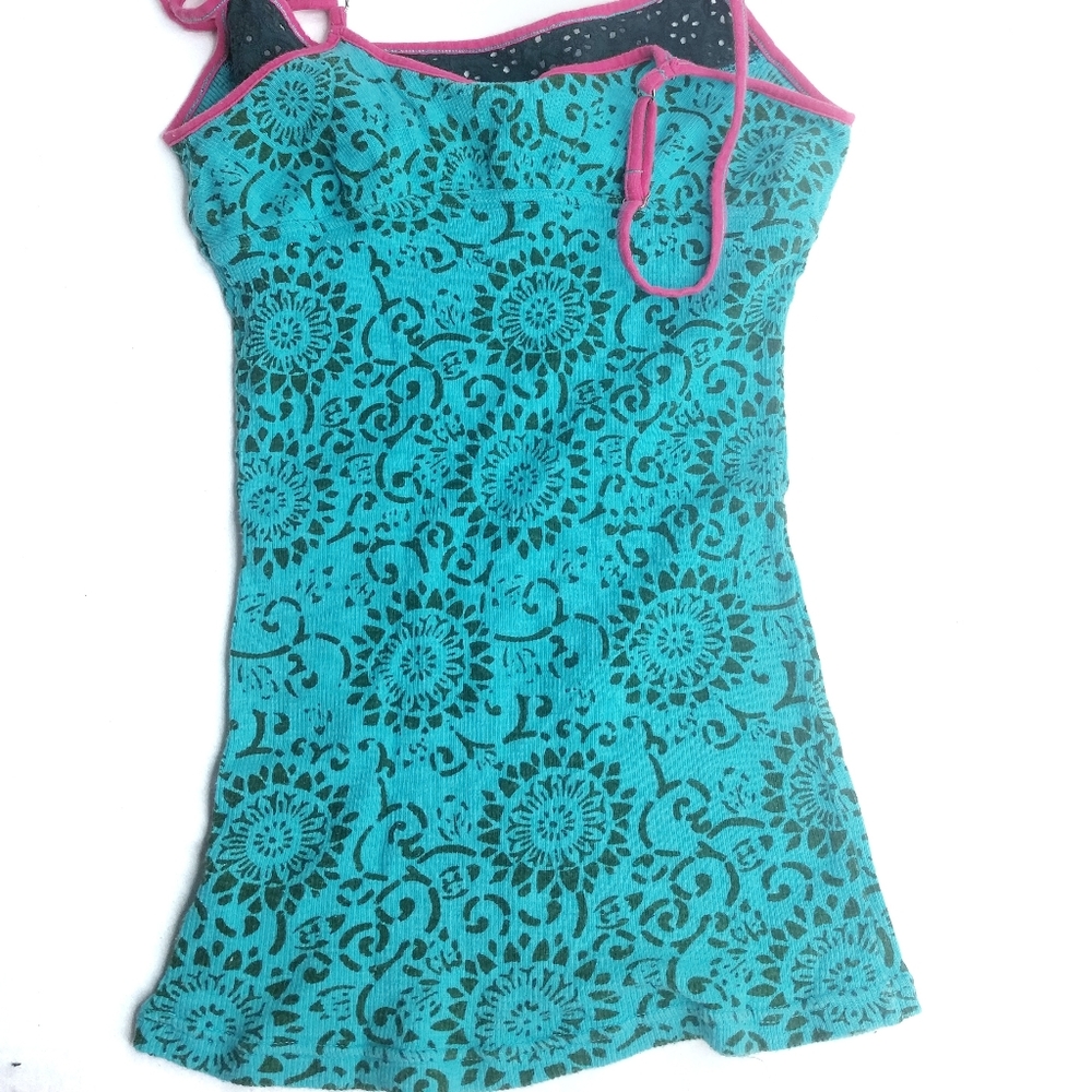 DTE* Free people tank turquoise and green size M - Picture 3 of 3